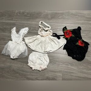 3 different baby body suits